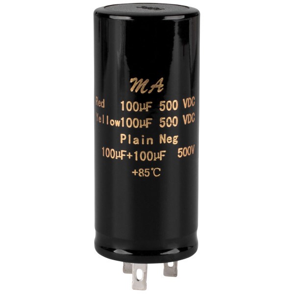 Main product image for 100uF + 100uF 500V Polarized Electrolytic Mult-Secti 020-608